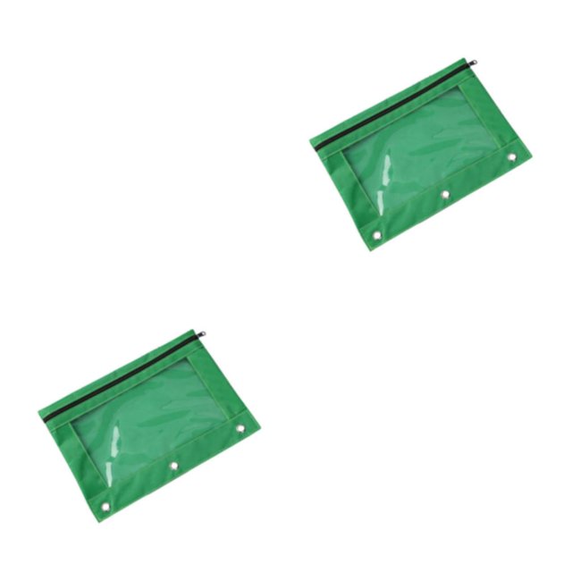 Decodeary Durable Pouch For Organizing Documents In Office Portable Zippered Pouch Green 2Set