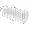 thumbnail image 4 of vidaXL Gabion Lit Surélevé Acier Galvanisé 180x50x50 cm, 4 of 5