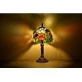 thumbnail image 2 of Tiffany Style Table Lamp Bedside Desk LED Lamp Bedroom Stained-Glass 14.5'' Height Bronze Multi-color, 2 of 4