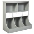 thumbnail image 1 of Costway Freestanding Combo Shelf Cubby Bin W/3 Baskets Grey, 1 of 10