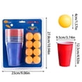 thumbnail image 2 of Beer Pong Cup Set Beer Pong Cup Contains 12 Cups And 12 Table Tennis 500 Ml Beer Pong Cups Reusable Beer Pong Party Cups For Party Drinking Games Camping Birthday Wedding, 2 of 5