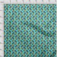thumbnail image 3 of oneOone Cotton Poplin Fabric Leaves & Floral Block Decor Fabric Printed BTY 56 Inch Wide, 3 of 4