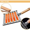 thumbnail image 4 of 2 Pcs Rouleau à Hot-Dogs pour Gril, Support à Saucisses avec Poignée en Bois, Gril à Hot-Dogs BBQ pour Hot-Dogs Cuits Uniformément, 4 of 7