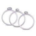 thumbnail image 3 of Miabella 1/6 Carat T.W. Diamond Sterling Silver Stacking 3-Piece Ring Set, 3 of 5