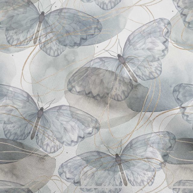 oneOone Rayon Dark Navy Blue Fabric Butterflies Sewing Craft Projects Fabric Prints By Yard 56 Inch Wide
