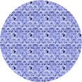 thumbnail image 1 of Ahgly Company Tapis de Zone Rond d'Intérieur Lavable à la Machine, Style Transitionnel, Violet Pervenche, 3 Pieds Rond, 1 of 7