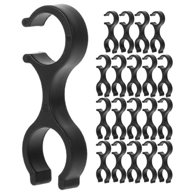Miangastore 20Pcs Walking Stick Clips Plastic Cane Clips Portable Trekking Pole Clip Plastic Pole Buckles