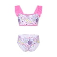 thumbnail image 3 of Rswnyirn Little Girls Mermaid 2 Pcs Swimsuits Fishscale Printed Ruffles Straps Swim Top with Bikini Brief Pegasus Colorful 8, 3 of 6