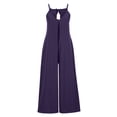 thumbnail image 4 of Mefallenssiah Pantalon pour Femme Grande Taille Mode Femme Été Uni Décontracté Camisole Sans Manches Combinaison à Bretelles Prix Réduit, 4 of 8