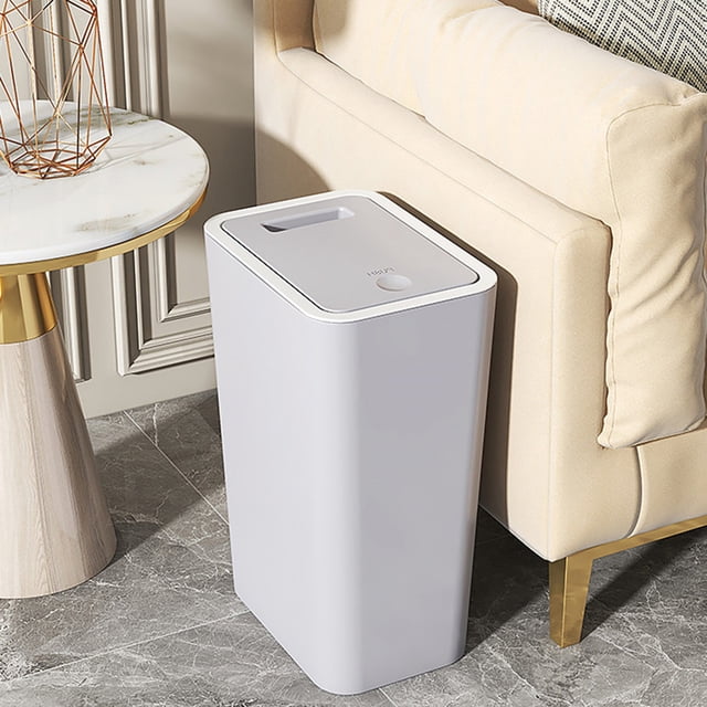 Household Push-type Trash Can For Living Room Kitchen And Bathroom With Lid And Deodorant Trash Can
