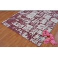 thumbnail image 2 of Ladole Rugs Contemporary Abstract Microfiber Shaggy Area Rug Cream- Rose Pink, 3x10 (2'7" x 9'10", 80cm x 300cm), 2 of 5