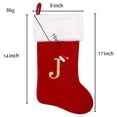 thumbnail image 2 of SUTENGDA 20 Inches Monogram Christmas Stockings Red Velvet with White Super Soft Plush Cuff Embroidered Xmas Stockings Classic Personalized Stocking Decorations for Family Holiday Season, 2 of 5