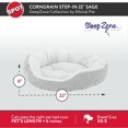 thumbnail image 3 of Sleep Zone 22" Small Sage Green Corngrain Step-In Dog Bed, 3 of 4