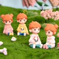 thumbnail image 4 of 2Pcs Couple Figures Cartoon Realistic Plastic DIY Micro Landscape Decor Doll Figurines for Girlfriend, 4 of 10