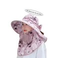 thumbnail image 3 of Lttoisl Chapeau de Soleil de Cyclisme pour Femme avec Masque Facial Respirant, Polyester Protection UV à Grand Bord Visière d'Été pour Plein Air Randonnée, Pêche, Travail au Jardin (56-58 cm), 3 of 8
