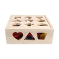 thumbnail image 1 of Siruishop Wooden Shape Sorting Box Classic Blocks Threading Toy for Children Kids Baby 21 Holes, 1 of 8