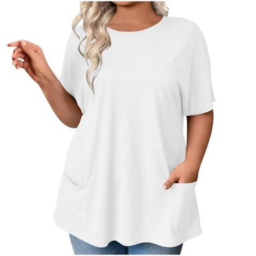 Cameland Womens Summer Tops Short Sleeve T Shirts Crew Neck Plus Size Loose Fit Tee Blouse Casual Comfy Tunic Tops