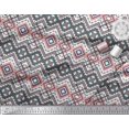 thumbnail image 2 of Soimoi Silk Fabric Geometric Kilim Printed Craft Fabric by The Yard 42 Inch Wide, 2 of 3