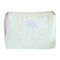thumbnail image 1 of Quilted Flower Cosmetic Bag Cute Make Up Bag Large Capacity Soft Casual for Work, 1 of 9