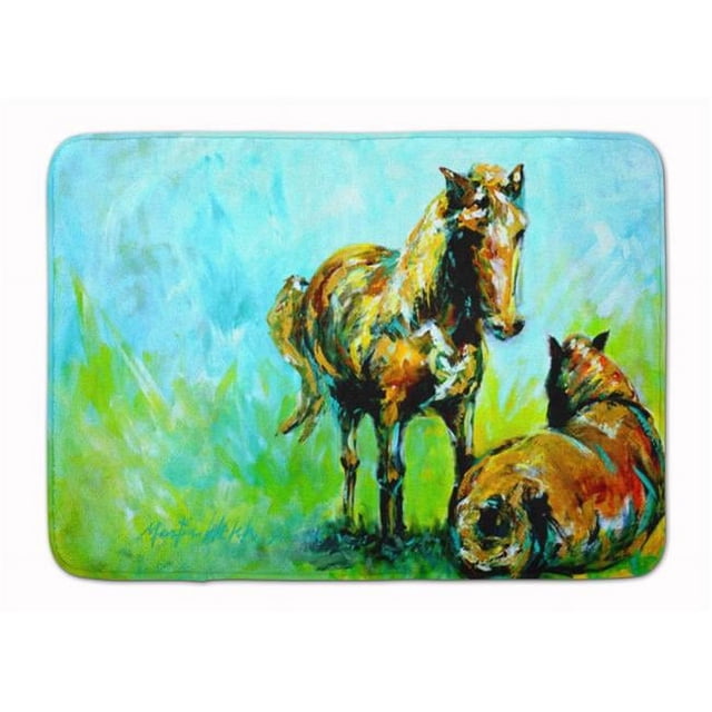 Carolines Treasures MW1126RUG Horse Grazin Machine Washable Memory Foam Mat