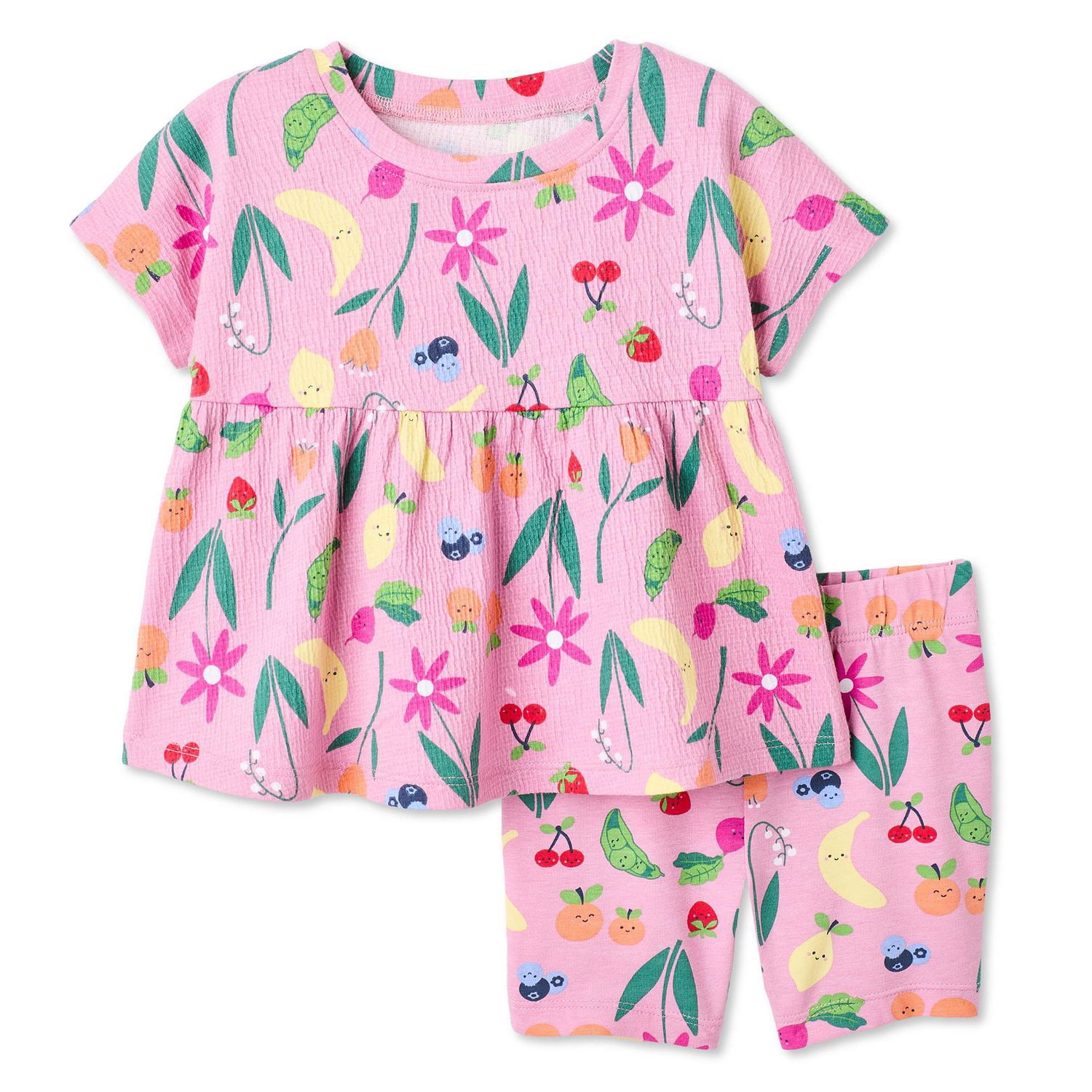 George Baby Girls' Two Piece Peplum Top Set