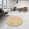 thumbnail image 3 of Ahgly Company Tapis d'Intérieur Carrés Abstraits Jaune Moutarde, Tapis de Zone Abstraits, 7 Pieds Carré, 3 of 6
