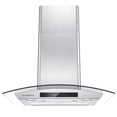 thumbnail image 1 of 30" Wall Mount Range Hood, 450 CFM Kitchen Cooking Vent Fan Hoods, 1 of 8