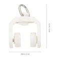 thumbnail image 3 of Miangastore Curtain Track Rollers Beige 50Pcs 1.2In Easy Installation Home Use, 3 of 8