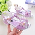 thumbnail image 4 of MIASHUI Chaussures de Fille Robe Été Sandales à Bout Ouvert Danse Chaussures de Princesse, Violet, 8-9 Ans, 4 of 5