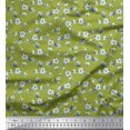 thumbnail image 1 of Soimoi polyester Crepe Fabric Leaves & Magnolia Floral Decor Fabric Printed Yard 52 Inch Wide, 1 of 5