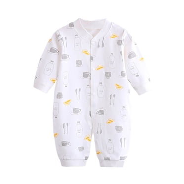 AJIWYH Baby Boy Girl Cotton Print Romper Jumpsuit Playsuits Outfits,5t Pajamas Boy Pink,0-3 Months