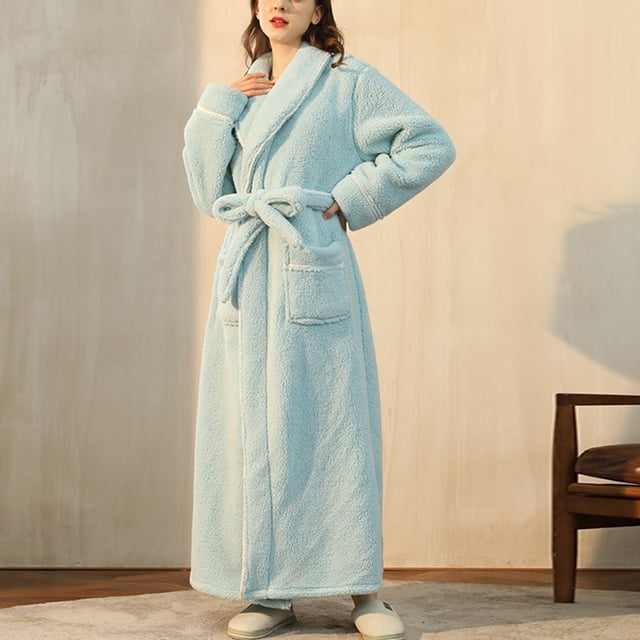 LSLJS Robe de Nuit Chaude d'Hiver pour Femmes Peignoir Couple Hommes et Femmes et Robe de Nuit d'Hiver, Robes Cadeaux pour Femmes