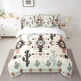 thumbnail image 2 of Erosebridal Aztec Bedding Sets Twin Size for Adult, Western Cactus Comforter Sets with Sheets, Geometric Stripe Decor, Reversible, 2 of 5