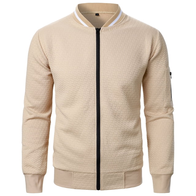 SHTXOZHI Causal Jackets for Men Zip Up Business Work Jackets Lightweight Long Sleeve Coats