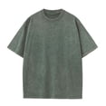 thumbnail image 3 of Vintage Washed Distressed Retro T-Shirt Oversized Short Sleeve Batik Cotton Tee - Unisex, 3 of 4