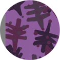 thumbnail image 1 of Ahgly Tapis d'Intérieur Lavable en Machine Carré Transitionnel Prune Velours Violet, 3 Pieds Carré, 1 of 7