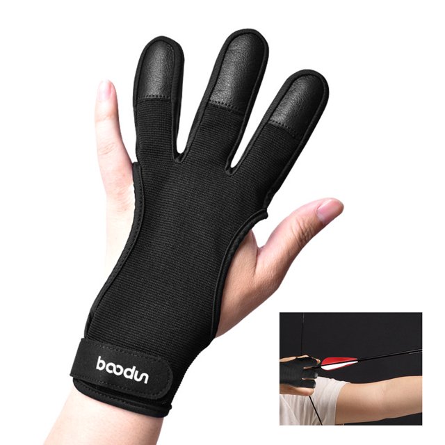 1 PCS Protecteur de Tir à l'Arc Gants de Protection pour 3 Doigts Accessoires de Tir à l'Arc