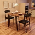 thumbnail image 4 of PIONEERWORKS 2025 New Dining Table Set for 2, 3 Piece Kitchen Table with 2 Upholstered Chairs for Kitchen Room and Small Spaces, 4 of 10