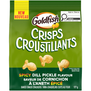Goldfish® CRISPS Spicy Pickle d'aneth aromatisé Crackers à croustilles, 177g sac