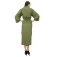 thumbnail image 3 of Bimba Peignoir Long Uni pour Femmes avec Ceinture, Modal Doux en Coton, Enveloppant, Rond, Uni, 3 of 6