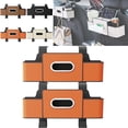 thumbnail image 1 of Car Organizers and Storage Box, 4 In 1 Multifunctional Car Organizers and Storage Back Seat for Hold Phone, Drinks, Handbag, Universal Fit for Suv/Sedan (2*Orange), 1 of 8