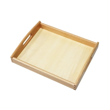 50% off clearance! 25×20×3Cm Wooden Pallet - Montessori Teaching Daily Life Kindergarten Early Education Wooden Handle Tray
