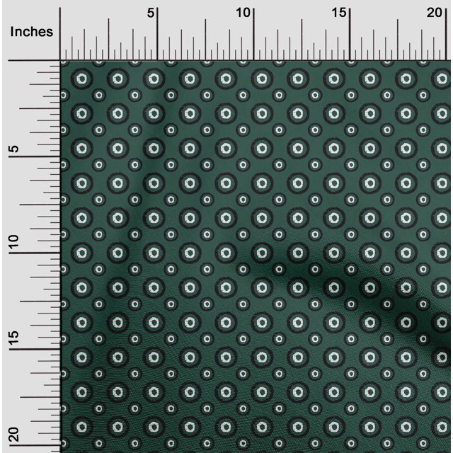 oneOone Cotton Poplin Fabric Circle Block Decor Fabric Printed BTY 42 Inch Wide