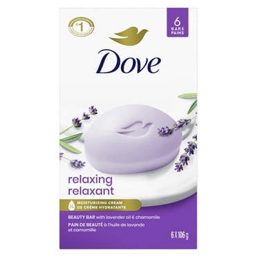 Dove Beauty Bar 1/4 Moisturizing Cream Relaxing, 106 g (6 bars)