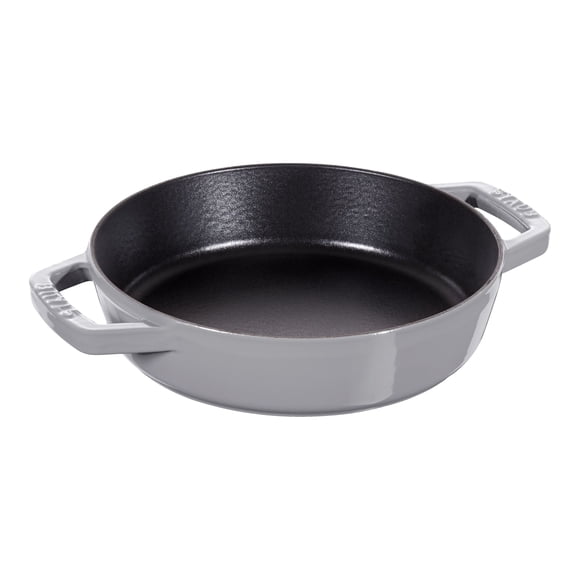 STAUB Pans 20 cm / 8 inch Cast Iron Frying Pan With 2 Handles, Graphite-Grey