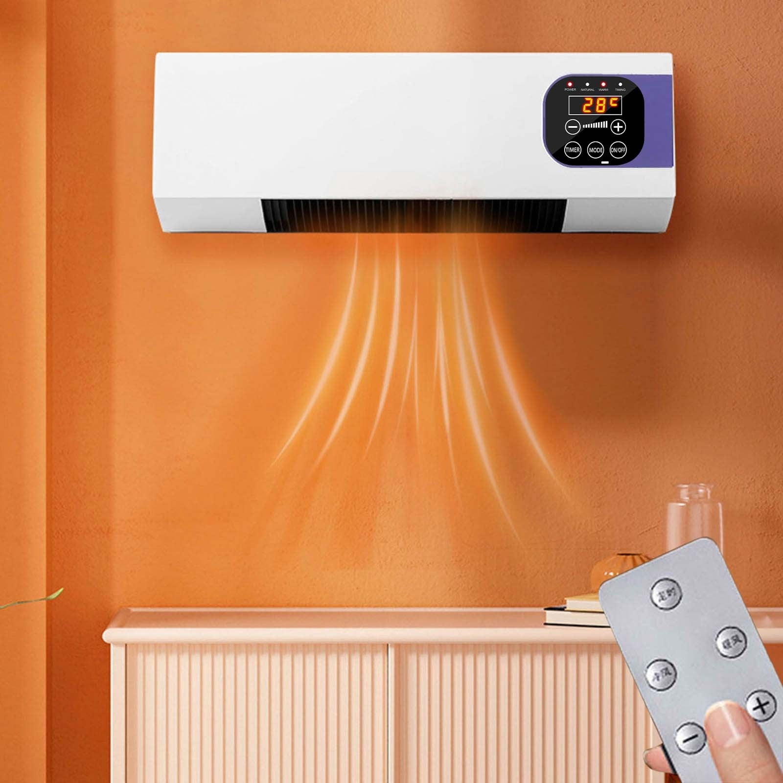 TopLLC Tools&Home Improvement Smart Wall Heater Space Heater For Bedroom 1500W Remote Control Wall Mount Heater For Indoor Space Heater Fast Heating And Towel Dry refrigeration products