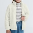 thumbnail image 2 of MeetoTime Girls Boys Zipper Up Jacket Warm Soft Fleece Outerwear Jacket with Pockets 3-8 Years, 2 of 6