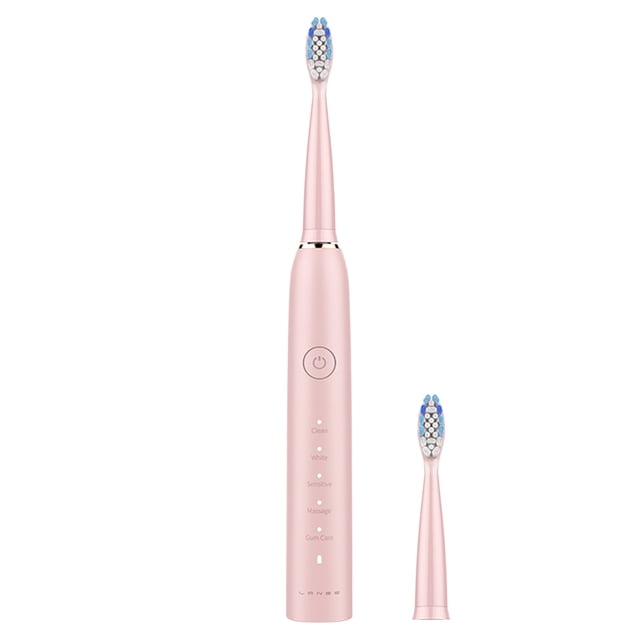 EGNMCR Electric Toothbrush With 2 Brush Heads , 5 Modes Electric Toothbrush For Adults , Travel Rechargeable Power Toothbrush With Timer Electric toothbrush