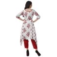 thumbnail image 4 of Moomaya Printed Traditional Clothing Womens Asymmetric Kurti Kurta With Pant Set, 4 of 6