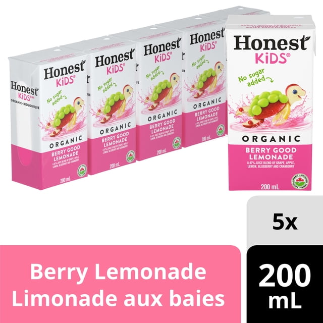 Honest Kids Boîtes de Jus de Limonade aux Petits Fruits 5x200ml